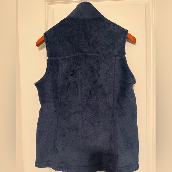 Patagonia Women Synchilla vest , navy with aqua pocket - Picture 3 of 3